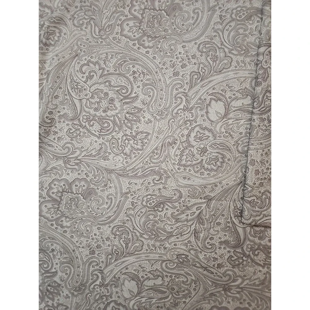Large Pillow Case Lot Of  1 King Paisley White Gray Green Cover